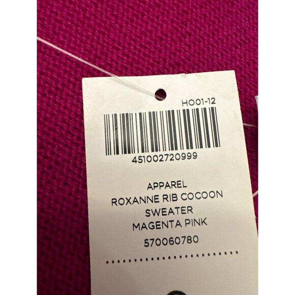 Chicos Roxanne Rib Cocoon Sweater Pink  Womens Size 0 SMALL Open Front Cardigan - Picture 3 of 4